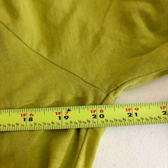 Aerie T-Shirt Women's Small Green Round Neck Puff Sleeve Solid Casual Shirt - Picture 9 of 9